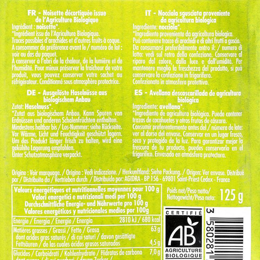 Les Noisettes décortiquées BIO