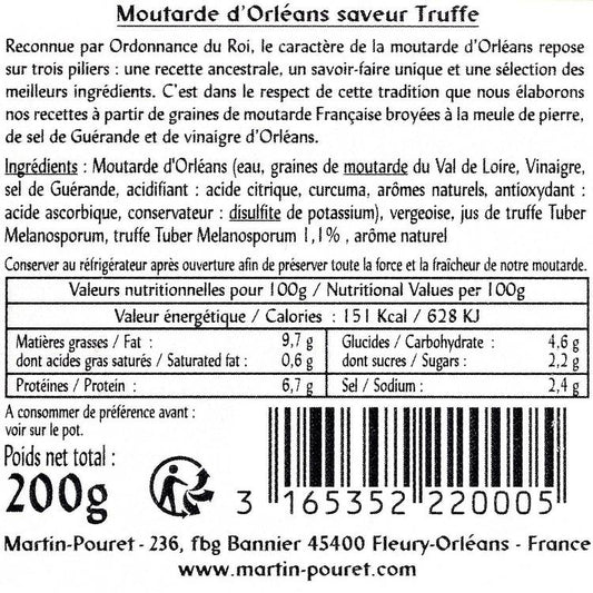 La Moutarde D'Orléans à la truffe "Martin Pouret"