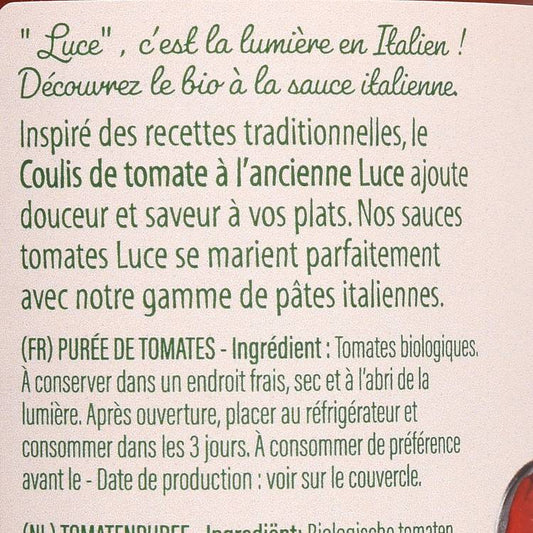 Le Coulis de tomates à l'ancienne BIO