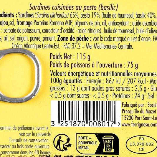 Les Sardines au pesto
