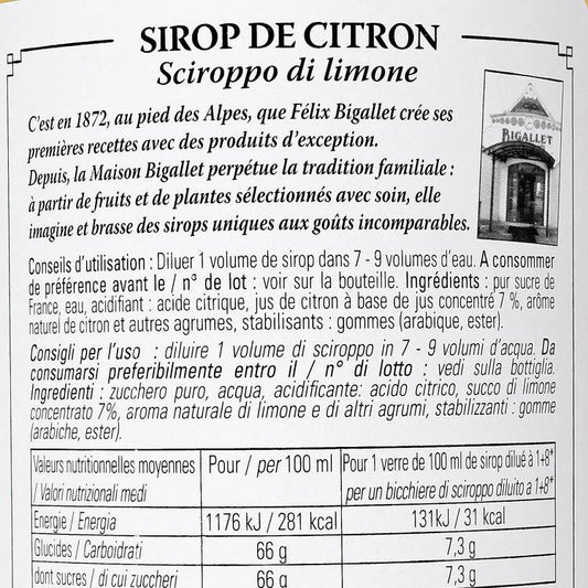 Le Sirop de citron