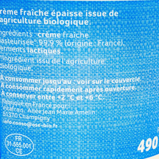 La Crème fraîche épaisse BIO