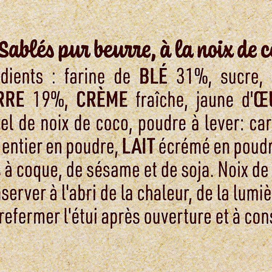 Les Sablés coco