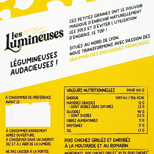 Les Pois Chiches grillés moutarde et romarin BIO "Les Lumineuses"