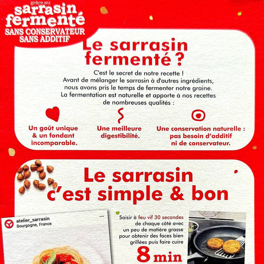 Les Pavés de sarrasin aux tomates et emmental BIO