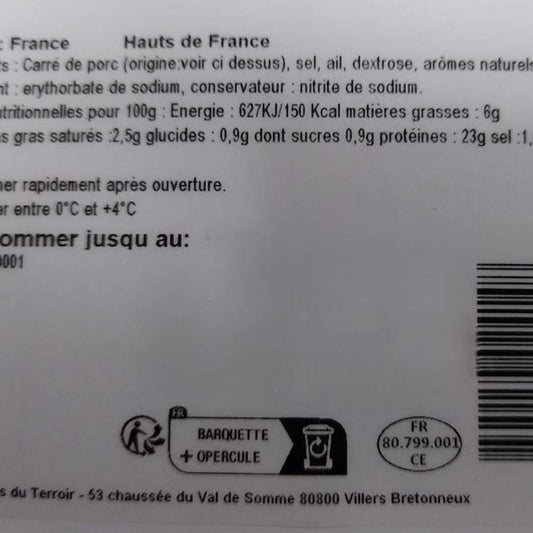 Le Pavé de rôti de porc supérieur