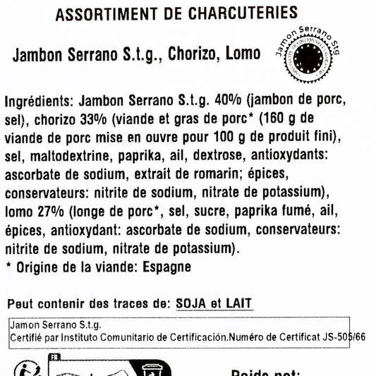 Le Maxi plateau de chiffonnades espagnoles