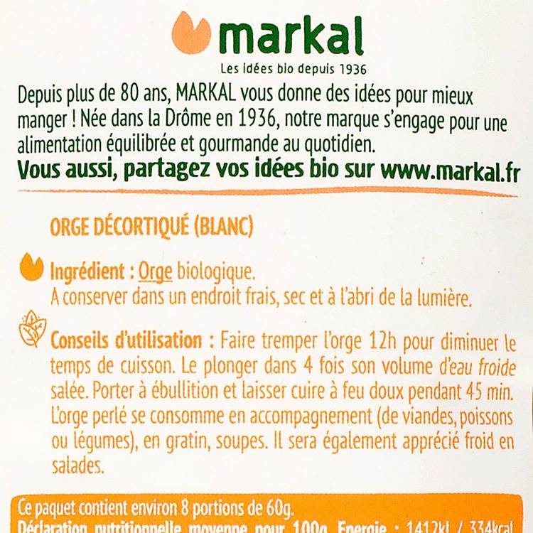 L'Orge perlé BIO