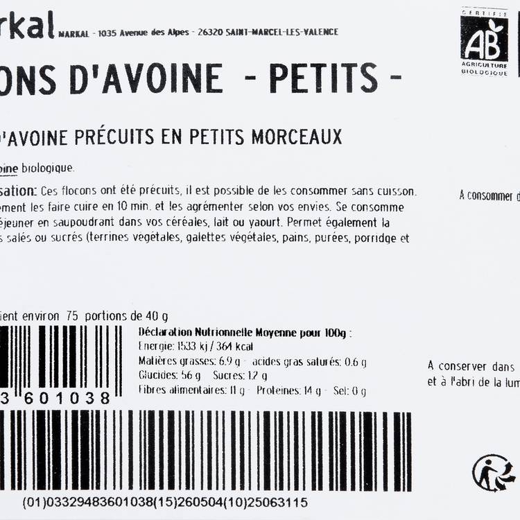 Les Petits flocons d'avoine XL BIO