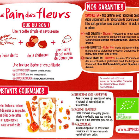 Les Tartines craquantes châtaignes BIO et sans gluten