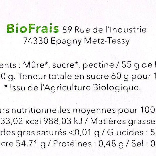 La Confiture de mûre BIO