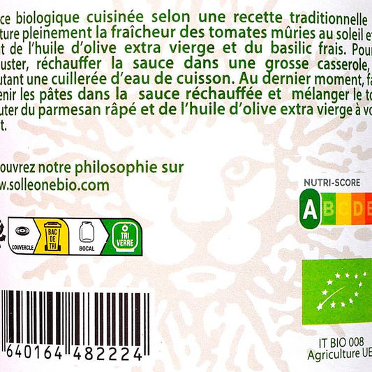 La Sauce tomate au basilic BIO