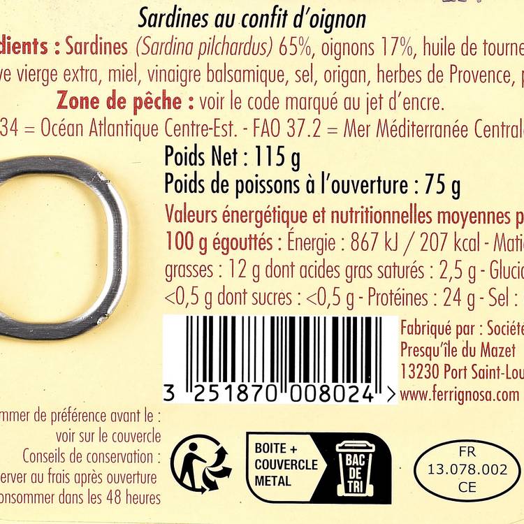Les Sardines aux confits d'oignons