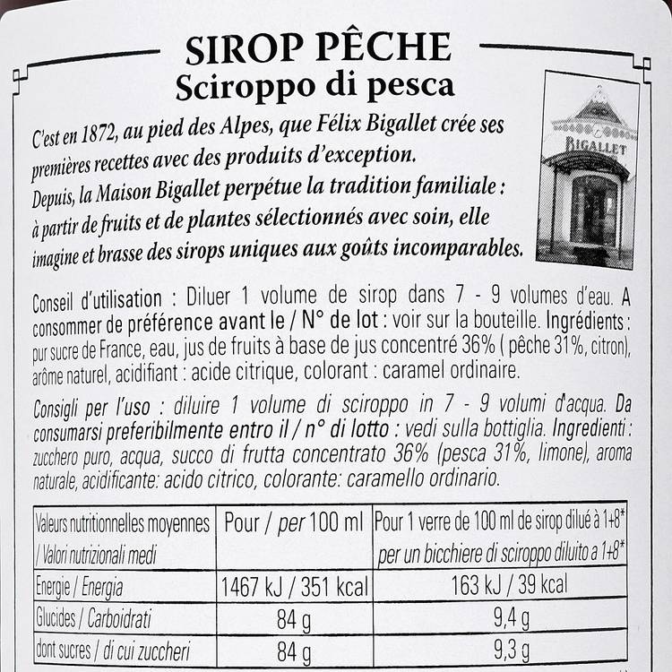 Le Sirop de pêche