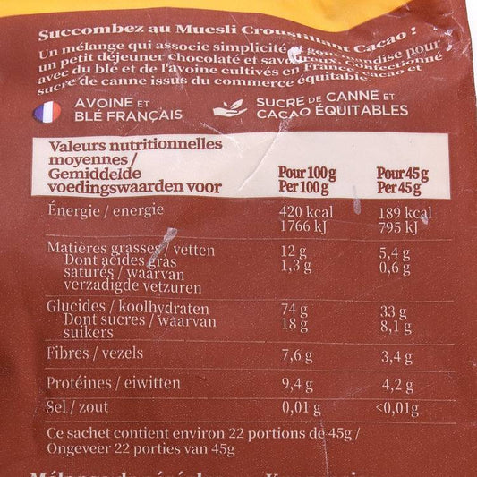 Le Muesli cacao XL BIO