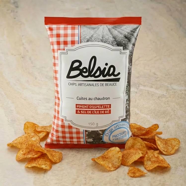 Les Chips artisanales au piment d'Espelette  "Belsia"