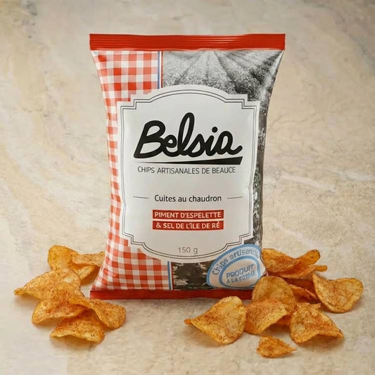 Les Chips artisanales au piment d'Espelette  "Belsia"