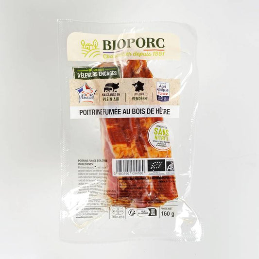 Les Tranches de poitrine fumée  BIO