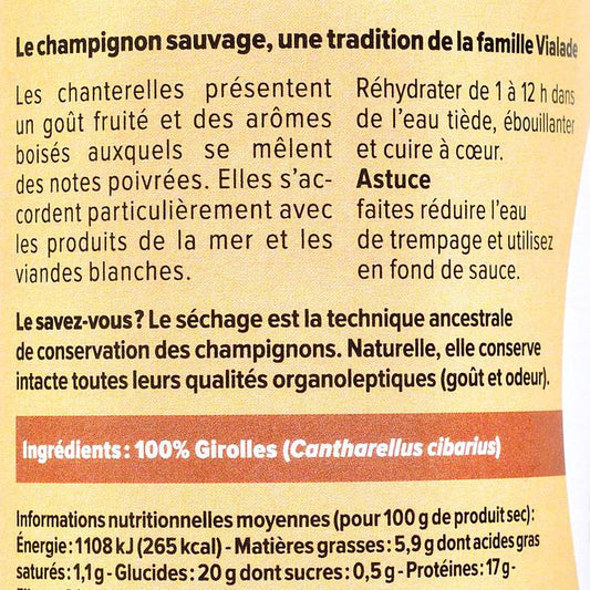 Les Girolles séchées
