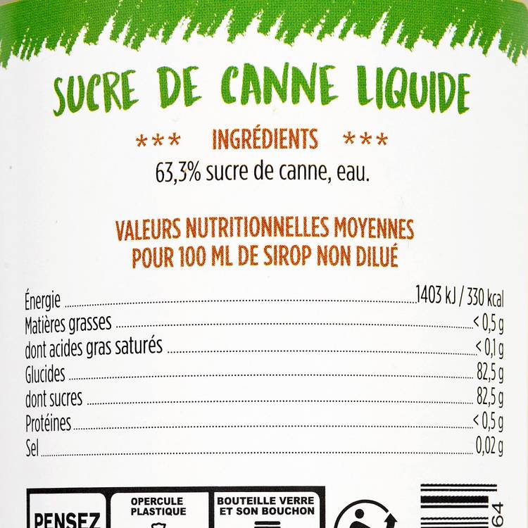 Le Sirop de sucre de canne