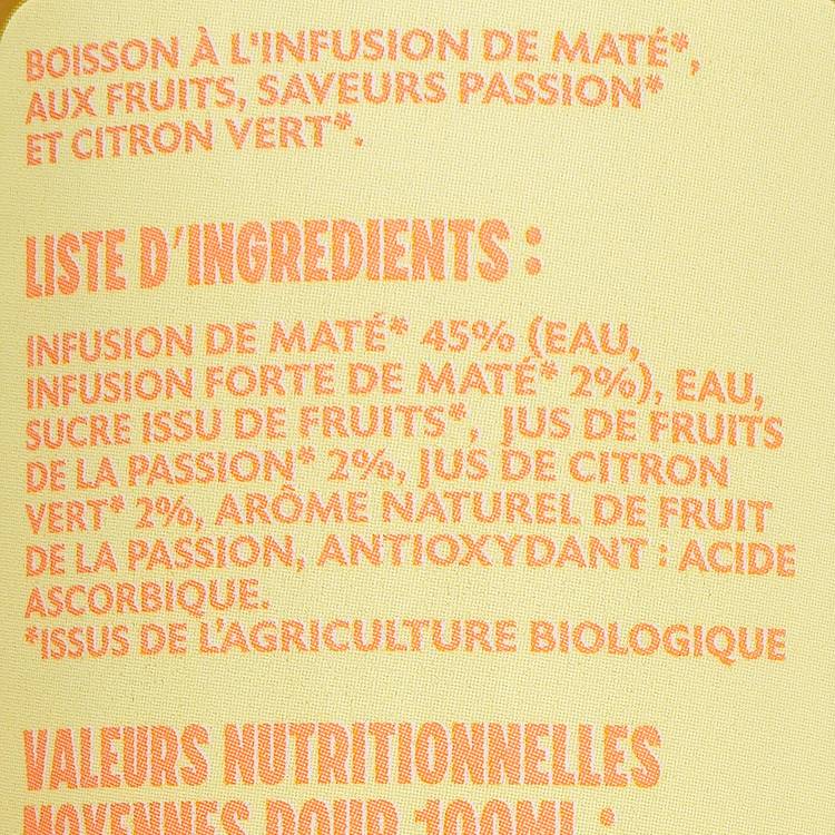 Le Maté glacé passion et citron vert "Jomo"