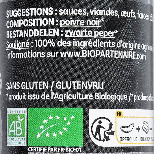 Le Poivre noir en grains BIO