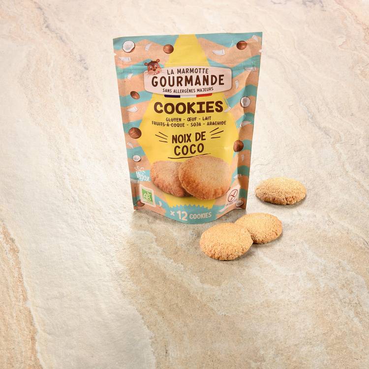 Les Cookies noix de coco sans gluten BIO "La Marmotte Gourmande"