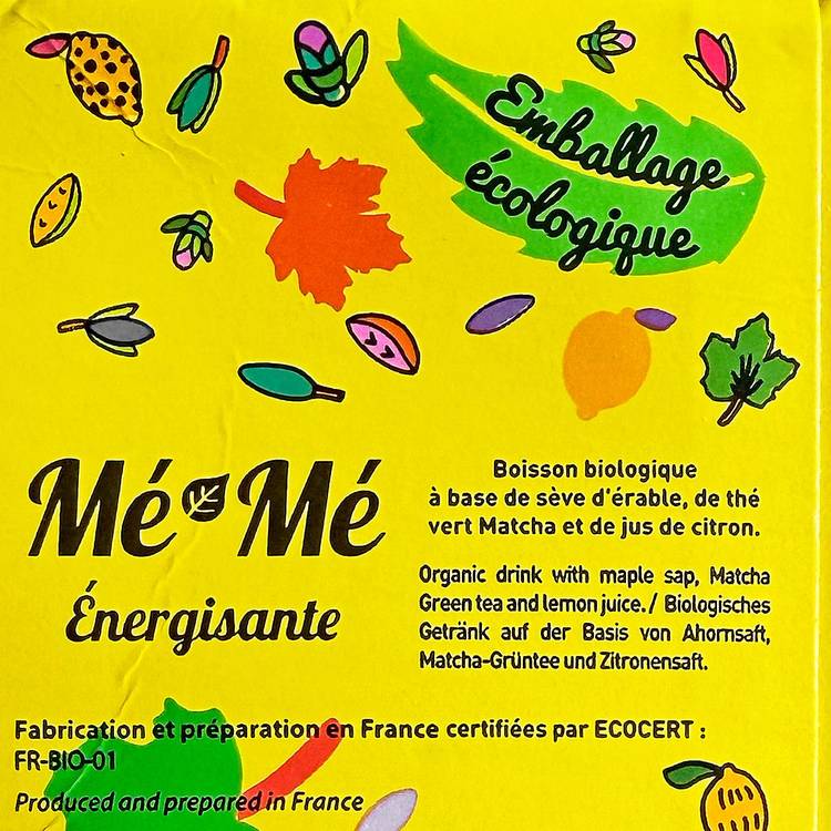 Le Thé énergisant (sève d'érable, matcha, citron) BIO