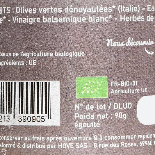 Les Olives dénoyautées pimentées BIO