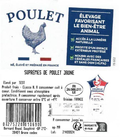 Les Suprêmes de poulet