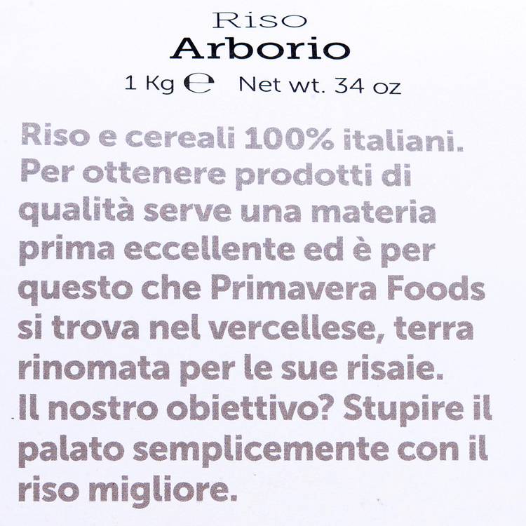 Le Riz arborio pour risotto "Le Voglie"
