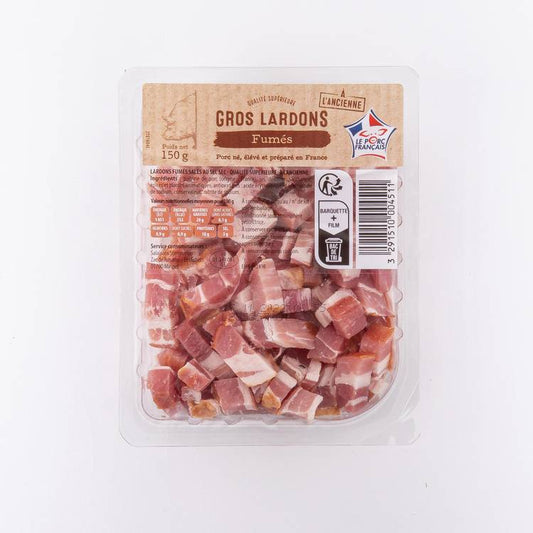 Les Gros lardons fumés au sel sec