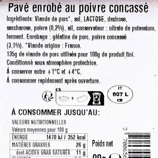 La Chiffonnade  de pavé au poivre