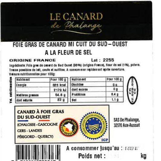 Le Foie gras de canard entier mi-cuit à la fleur de sel