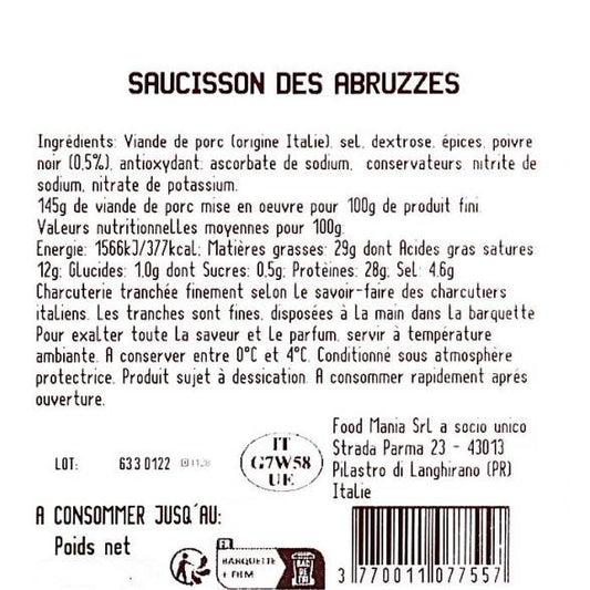Le Saucisson des Abruzzes