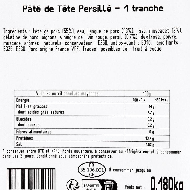Le Fromage de tête persillé