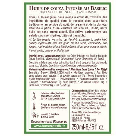 L'Huile infusée au basilic "La Tourangelle"