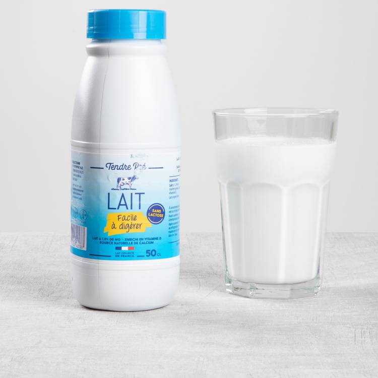 Le Lait délactosé UHT "Tendre Pré"