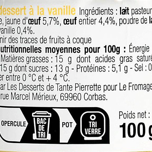 La Crème dessert à la vanille