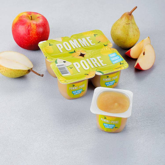Les Compotes de pommes et poires sans sucres ajoutés