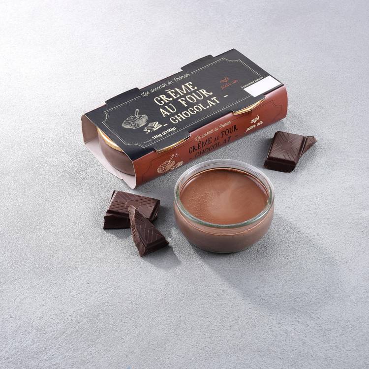 Les Crèmes au chocolat au four
