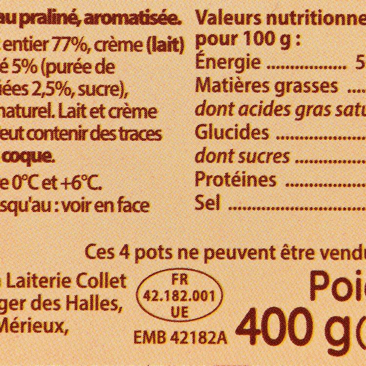 Les Crèmes dessert praliné