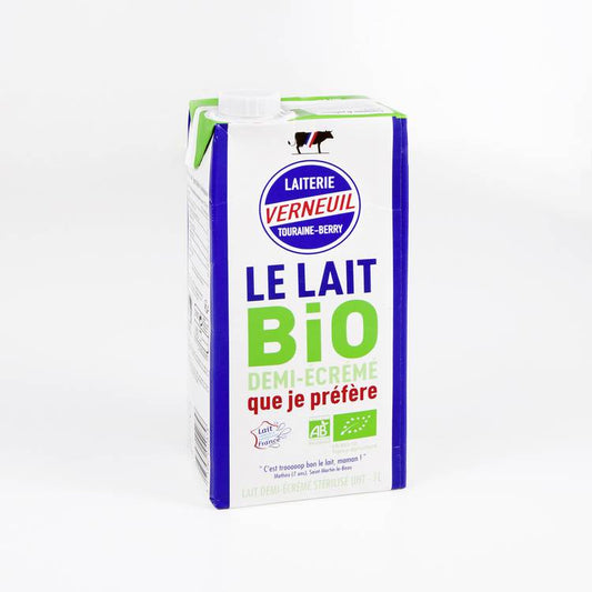 Le Lait demi-écrémé UHT BIO "Verneuil"