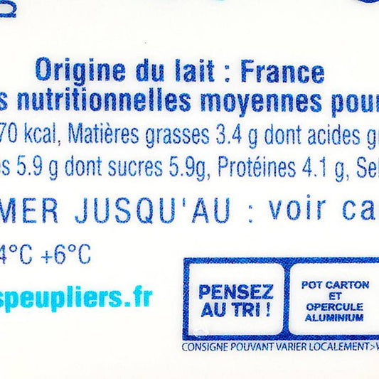 Les Yaourts nature  "La Ferme des Peupliers"