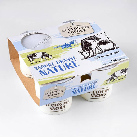 Les Yaourts brassés nature  "Le Clos des Vaches"