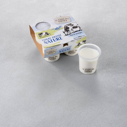 Les Yaourts brassés nature  "Le Clos des Vaches"