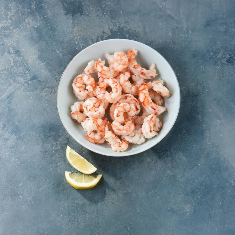Les Crevettes décortiquées cuites sauvages