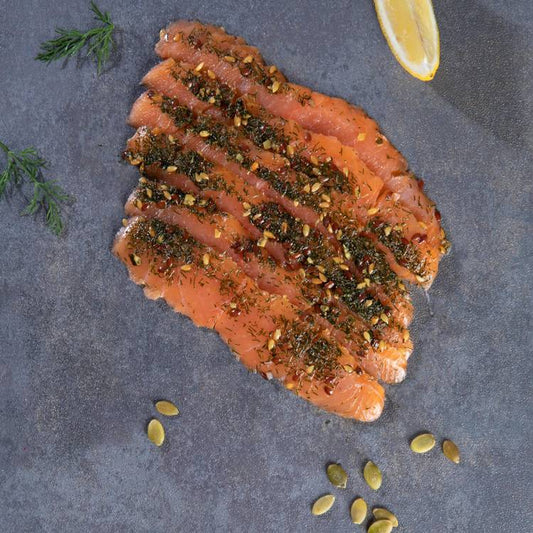 Les Emincés de saumon fumé à l'aneth