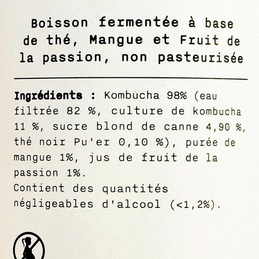 Le Kombucha mangue passion